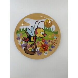 Disney Parks 2021 Epcot Spike The Bee Plate Flower & Garden Melamine Plate 8”
